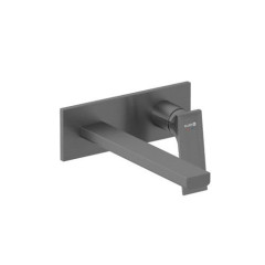 KLUDI DECUS podomítková umyvadlová nástěnná dvouotvorová jednopáková baterie, vrchní část, kartáčovaný gunmetal (54245N275)