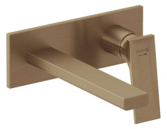 KLUDI DECUS podomítková umyvadlová nástěnná dvouotvorová jednopáková baterie, vrchní část, kartáčovaný bronz (54244N175)