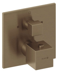 KLUDI DECUS podomítková vanová a sprchová termostatická baterie, 2-cestná, vrchní díl, kartáčovaný bronz (54810N175)