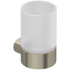 KLUDI VELA R sklenička s držákem, kartáčovaný nikl (58975N5)