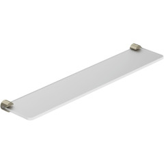 KLUDI VELA R skleněná polička 60cm, kartáčovaný nikl (58973N5)