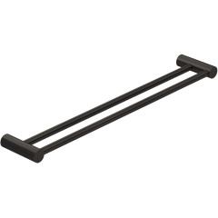KLUDI VELA R dvojitý držák na ručníky 60cm, kartáčovaný gunmetal (58988N2)