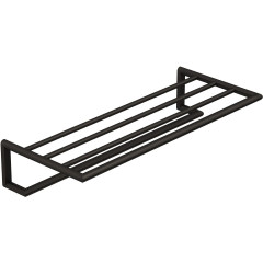 KLUDI VELA R držák osušky s odkládací plochou, kartáčovaný gunmetal (58989N2)