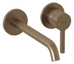 KLUDI NOVA FONTE Pura podomítková umyvadlová dvouotvorová jednopáková baterie, vrchní díl, kartáčovaný bronz (20245N115)