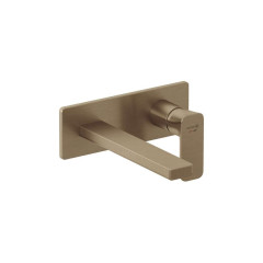KLUDI RENON podomítková umyvadlová nástěnná dvouotvorová páková baterie, ramínko 210 mm, vrchní část, kartáčovaný bronz (42244N175)