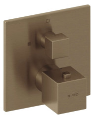 KLUDI DECUS podomítková sprchová termostatická baterie, 1-cestná, vrchní díl, kartáčovaný bronz (54885N175)