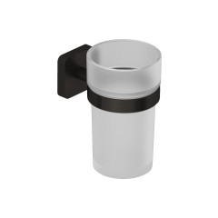 KLUDI VELA S sklenička s držákem, kartáčovaný gunmetal (25975N2)