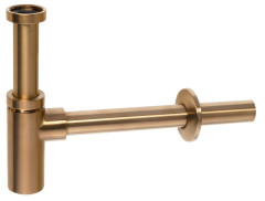 Umyvadlový sifon 5/4", odpad 32mm, kulatý, měď mat (SI521)