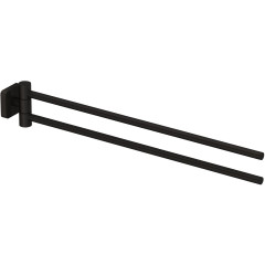 KLUDI VELA S držák ručníku dvouramenný, kartáčovaný gunmetal (25977N2)