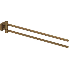 KLUDI VELA S držák ručníku dvouramenný, kartáčovaný bronz (25977N1)