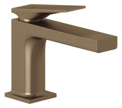 KLUDI DECUS umyvadlová jednopáková baterie 85, PUSH-OPEN uzavírací ventil, kartáčovaný bronz (54266N175)