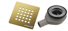 TRENECA vaničkový sifon, průměr otvoru 90mm, DN40, krytka zlato mat (84999.91)