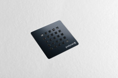 TRENECA vaničkový sifon, průměr otvoru 90mm, DN40, krytka gun metal (84999.60) (3)