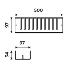 Police do koupelny 50 cm, do sprchy (2091-L-50-90)(5)