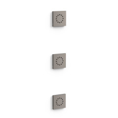 TRES trysky hydromasážní podomítkové 3 kusy 80x80 mm, Grafit (13451501GR)