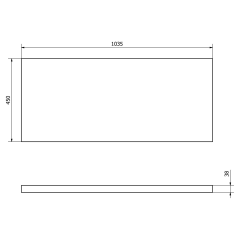 VEGA deska pod umyvadlo 104x45cm, dub černý (VG610)(2)