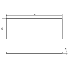 VEGA deska pod umyvadlo 125x45cm, dub černý (VG630)(2)