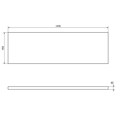 VEGA deska pod umyvadlo 145x45cm, dub černý (VG650)(2)