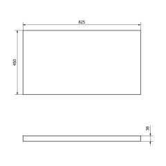VEGA deska pod umyvadlo 82,5x45cm, dub černý (VG685)(2)