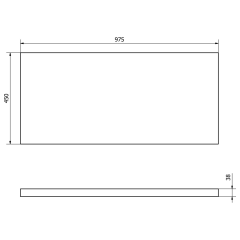 VEGA deska pod umyvadlo 97,5x45cm, dub černý (VG600)(2)