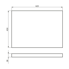 VEGA deska pod umyvadlo 62,5x45cm, dub černý (VG665)(2)