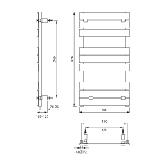 BONDECO otopné těleso 500x926mm, bílá (DC592W)(2)