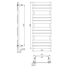 BONDECO otopné těleso 500x1266mm, bílá (DC512W)(2)