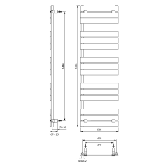 BONDECO otopné těleso 500x1606mm, černá mat (DC516B)(2)