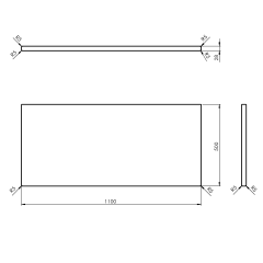 WOODY deska 1100x28x500mm, masiv přírodní dub (WD110-70)