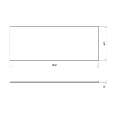 Deska DTDL 119,6x1,8x46,5cm, dub stříbrný (CR119-1111)(2)