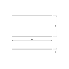 Deska Rockstone 90,4x1,2x47cm, bílá mat (CRR091-0101)(2)