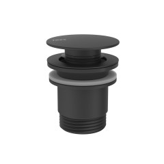 TRES umyvadlový ventil,  zátka Ø 63 mm CLICK‑CLACK, černá matná (24284001NM)