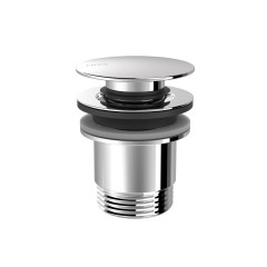 TRES umyvadlový ventil,  zátka Ø 63 mm CLICK‑CLACK s možností vždy otevřeného, chrom (24284010)