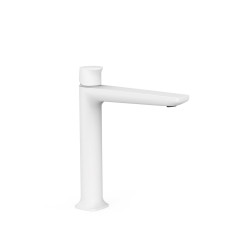 TRES LOFT umyvadlová baterie vysoká, bez odtokové soupravy, bílá mat (22220402BM) (2)