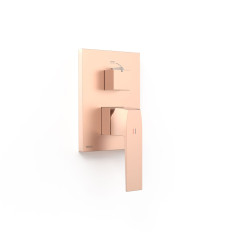 TRES SLIM Exclusive pohledový díl k podomítkovému tělesu Rapid-Box, 2-cestný, růžové zlato mat (20228110OPM)