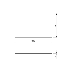 LOREA deska Rockstone 81x1,2x52,5cm, bílá mat (LE080-0101) (2)