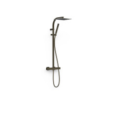 TRES set termostatické sprchové baterie s hlavovou a ruční sprchou, černý bronz (19039308KMB) (2)