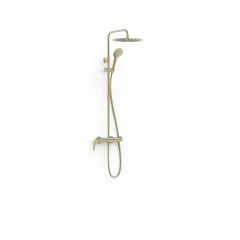 TRES FUJI sprchový set, sprchová baterie páková 150mm s hlavovou a ruční sprchou, Golden Cava (28119101CA) (3)
