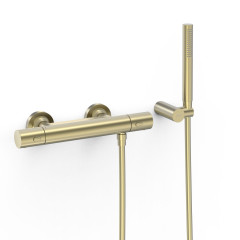 TRES termostatická sprchová baterie nástěnná 150mm, s příslušenstvím, Golden Cava (19016429CA)