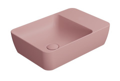 MODO keramické umyvadlo na desku 50x35cm, bez otvoru, blush mat (9884024)