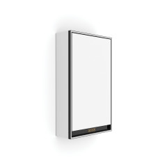 Černá LED podsvícená zrcadlová skříňka 400 pravá (GAC 10000P-VX-90)