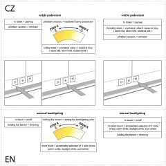 Bílá LED podsvícená zrcadlová skříňka 500 pravá (GAB 10001P-VX-05)