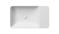 MODO keramické umyvadlo na desku 60x35cm, bez otvoru, bílá mat (9883009) (3)