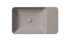 MODO keramické umyvadlo na desku 60x35cm, bez otvoru, tortora mat (9883005) (3)