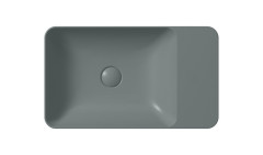 MODO keramické umyvadlo na desku 60x35cm, bez otvoru, agave mat (9883004) (3)