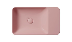 MODO keramické umyvadlo na desku 60x35cm, bez otvoru, blush mat (9883024) (3)