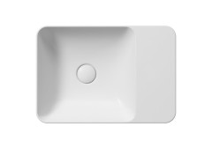 MODO keramické umyvadlo na desku 50x35cm, bez otvoru, bílá mat (9884009) (3)