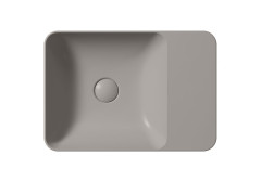 MODO keramické umyvadlo na desku 50x35cm, bez otvoru, tortora mat (9884005) (3)