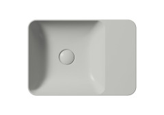 MODO keramické umyvadlo na desku 50x35cm, bez otvoru, cenere mat (9884017) (3)