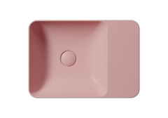 MODO keramické umyvadlo na desku 50x35cm, bez otvoru, blush mat (9884024) (3)